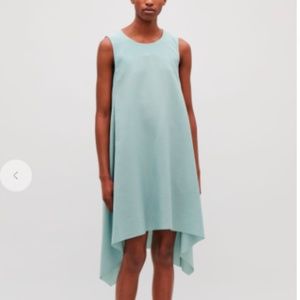 COS Blue Draped Dress US 4